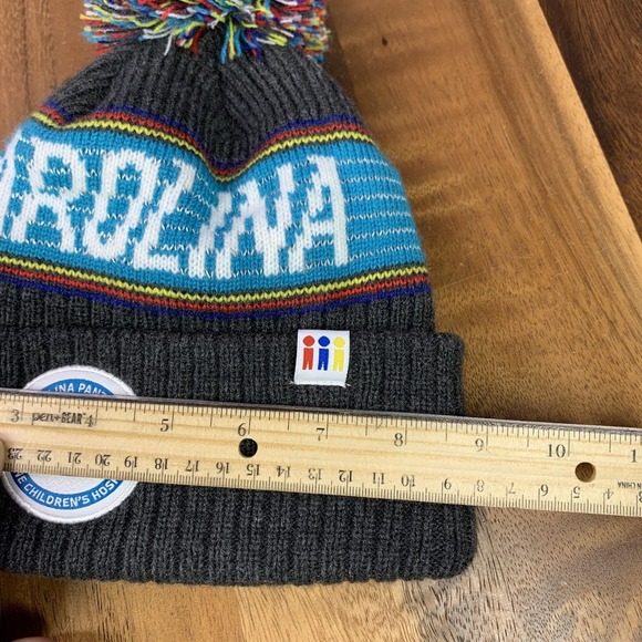 Carolina Panthers Hat Beanie Mens One Size Gray Blue NFL Football New Era Pom - Picture 8 of 10